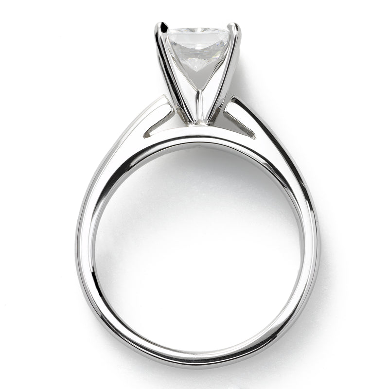 Classic Princess Cut Engagement Ring, 1.25 Carat, 14K White Gold