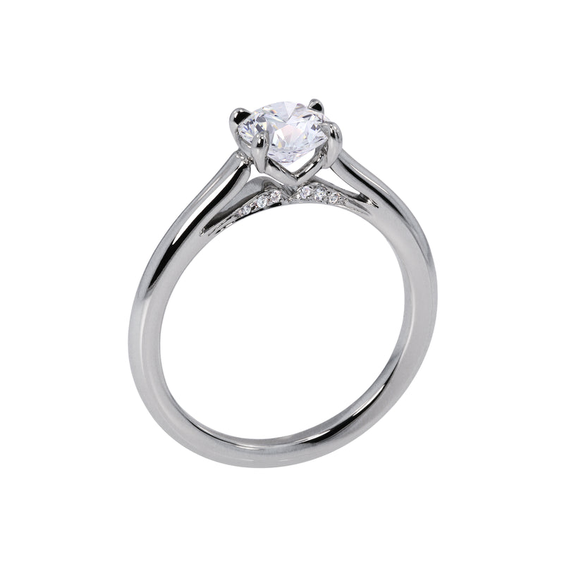 Lazare Ideal 1 Carat Diamond Ring, 18K White Gold