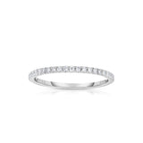 Thin Diamond Eternity Band, 1 Carat, 14K White Gold