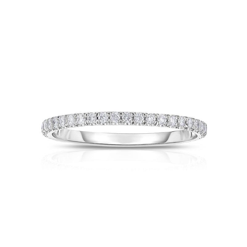 Single Row Diamond Eternity Band, 14K White Gold