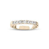 Seven Stone Shared Prong Diamond Wedding Band, .50 Carat, 14K Yellow Gold