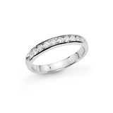 Channel Set Halfway Around Diamond Band, .33 Carat, 14K White Gold