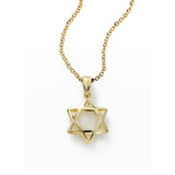 Star of David Silhouette Pendant, 14K Yellow Gold