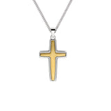 Gold Tone Cross Pendant, Stainless Steel