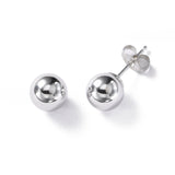 Gold Ball Stud, 14K White Gold