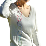 "Opal" Glitter Enamel Hoops, Sterling Silver