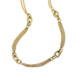 Gold Chain Station Necklace, 14K Yellow Gold