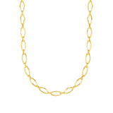 Yellow Gold Open Link Necklace, 14K Yellow Gold
