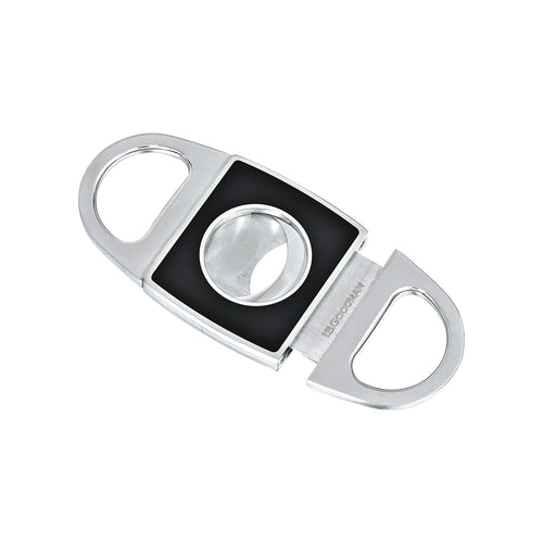 Black Enamel Cigar Cutter, Stainless Steel
