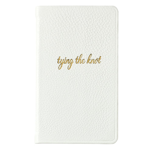 Tying The Knot Journal, White Leather