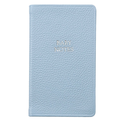 Baby Notes Pocket Journal, Light Blue Leather