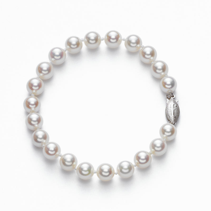 Saltwater Cultured Pearls, 6.75MM Bracelet, 14K Gold