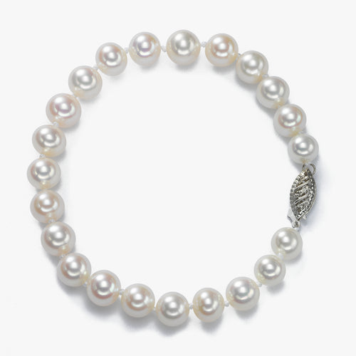 7.5 x 7 MM Freshwater Cultured Pearl Bracelet, 14K