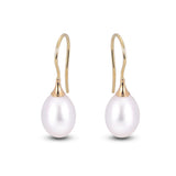 Freshwater Cultured Pearl Drop Earrings, 14K Yellow Gold