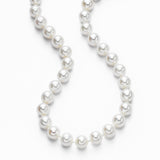 Freshwater Pearl Necklace, 7.5 x 7 MM, 14K White Gold