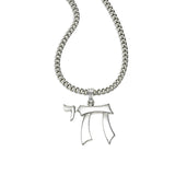 Large Chai Charm, Sterling Silver