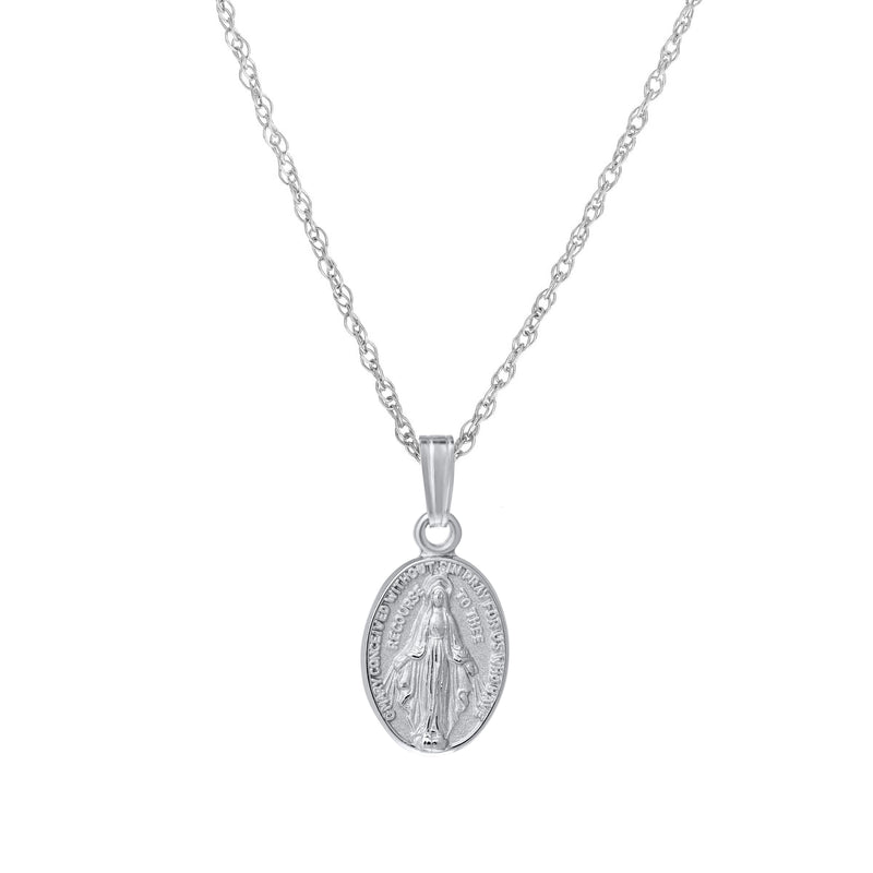 Oval Miraculous Medal, Sterling Silver