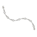Figure Eight Link Diamond Bracelet, Sterling Silver