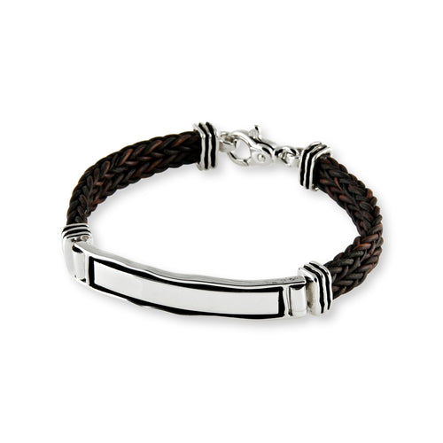Waves ID Bracelet, Sterling Silver