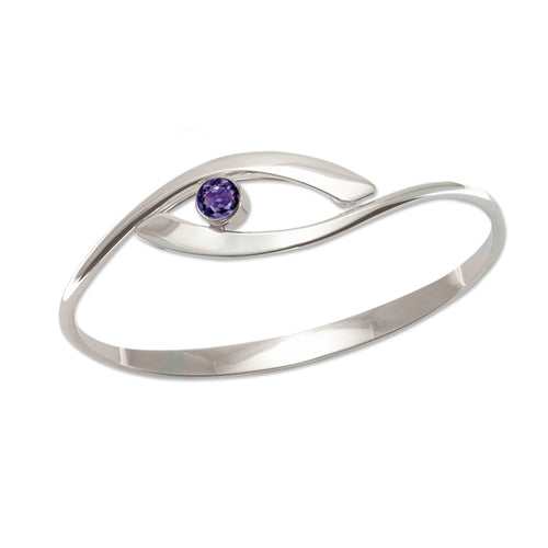 Versatile Swing Bracelet with Amethyst, Sterling Silver