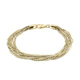 Multi-Strand Spark Bracelet, Sterling with 18K Yellow Gold Plating