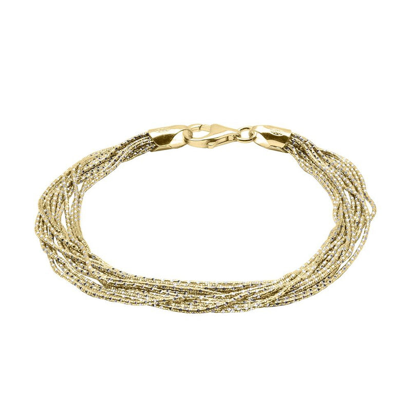 Multi-Strand Spark Bracelet, Sterling with 18K Yellow Gold Plating
