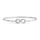 Infinity Symbol Bangle Bracelet, Sterling Silver