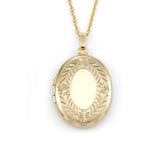 Large Oval Gold Filled Locket, 20 Inch Rope Chain