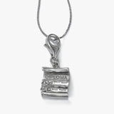 Graduation Diploma Charm, Sterling Silver