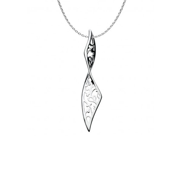 Large Flourish Pendant, Sterling Silver