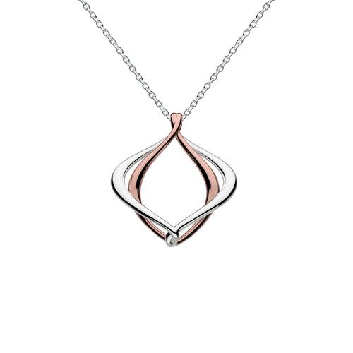 Alicia Pendant, Sterling Silver with 18K Rose Gold Plating