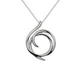 Regent Helix Pavé Pendant, Blackened Sterling Silver