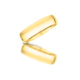 Half Domed 14 Karat Yellow Gold Band, Sizes 6 through 10