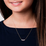 Pearl By Pearl Starter Necklace, 4MM Pearls, 15 inch Length, 14K Yellow Gold